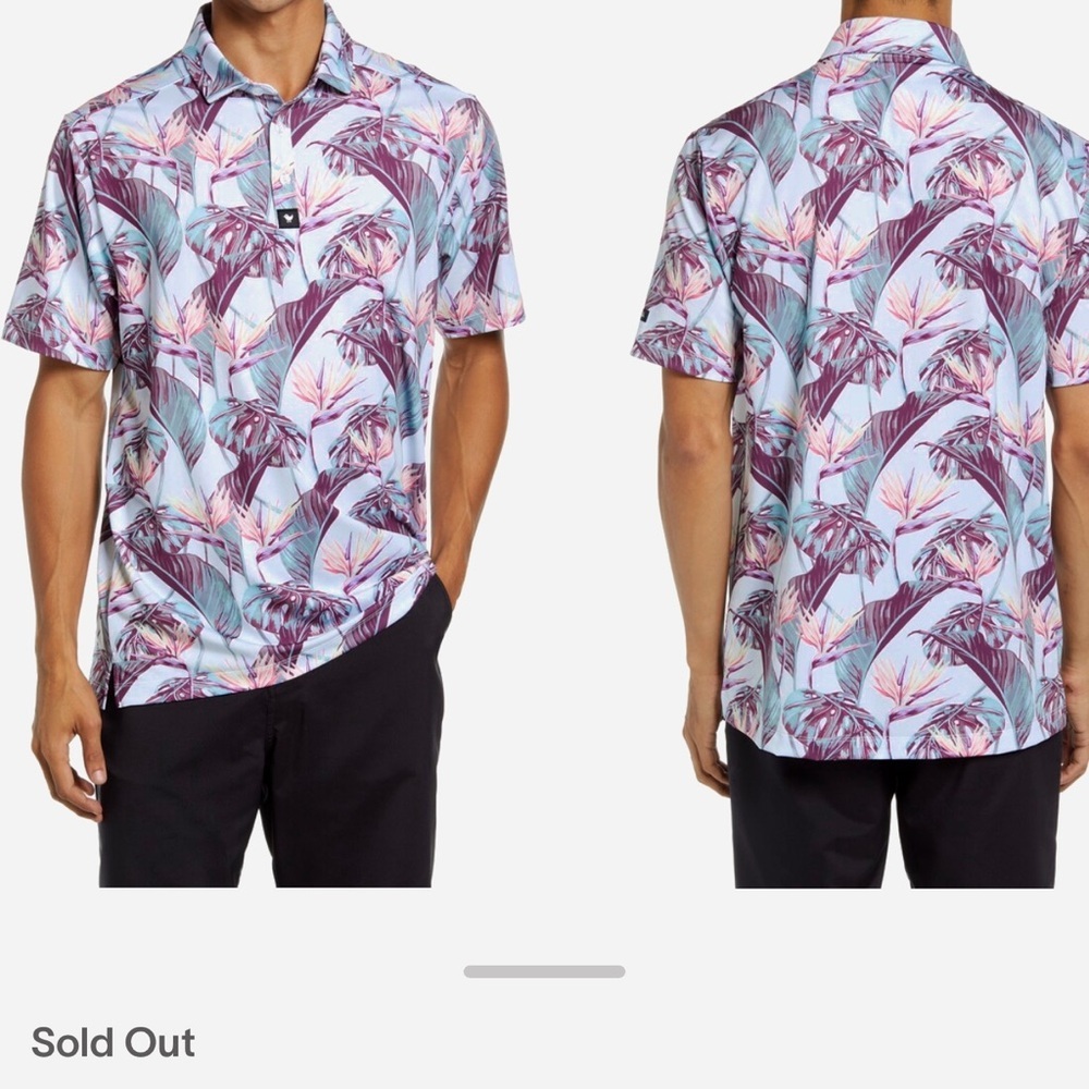Bad Birdie Shaka Golf Polo size Large